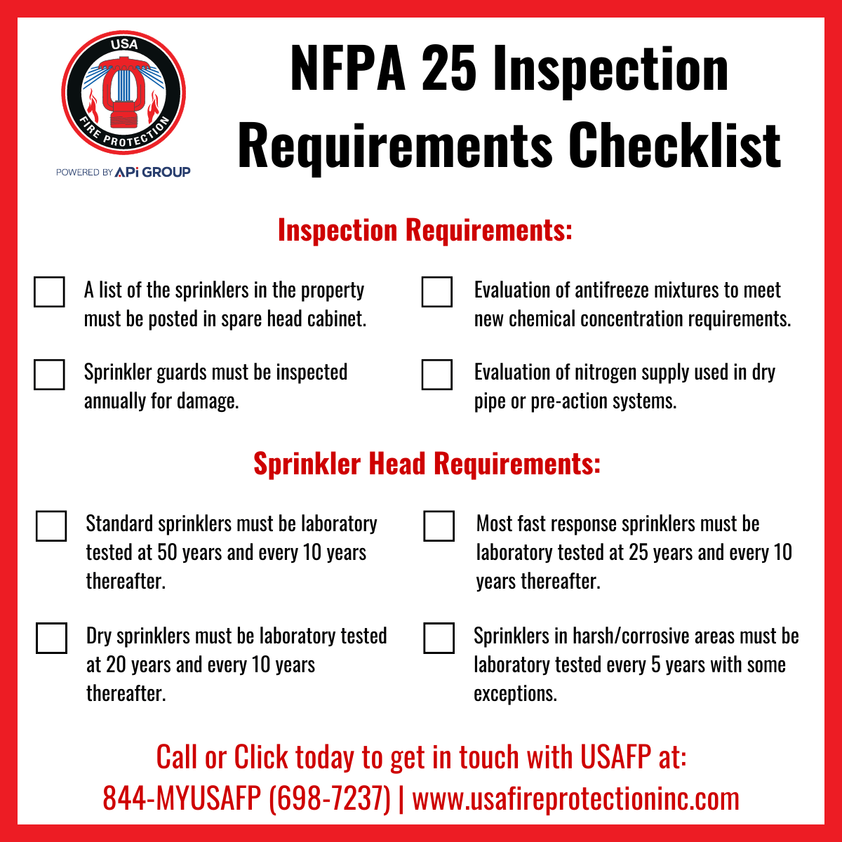 Fire Sprinkler Inspection Checklist: NFPA 25 Compliance